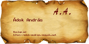 Ádok András névjegykártya
