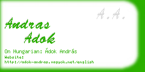 andras adok business card